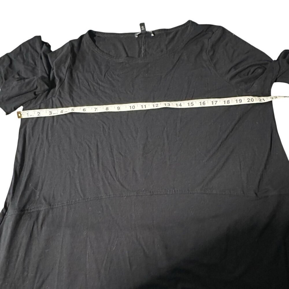 Eileen Fisher Viscose Jersey Stretch Pockets Long Sleeve Knee Dress XL Black - Picture 9 of 11